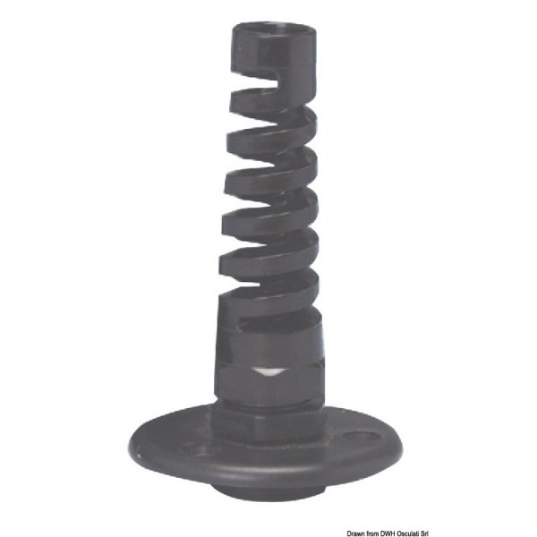 Kit de pasamuros de nailon negro brida de acero inoxidable - N°1 - comptoirnautique.com 