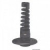 Kit passante a parete nylon nero flangia in acciaio inox