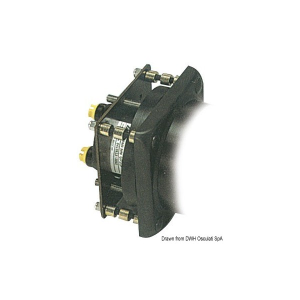 Flangia p.timoneries idraulica Ultraflex quadrata  - N°1 - comptoirnautique.com