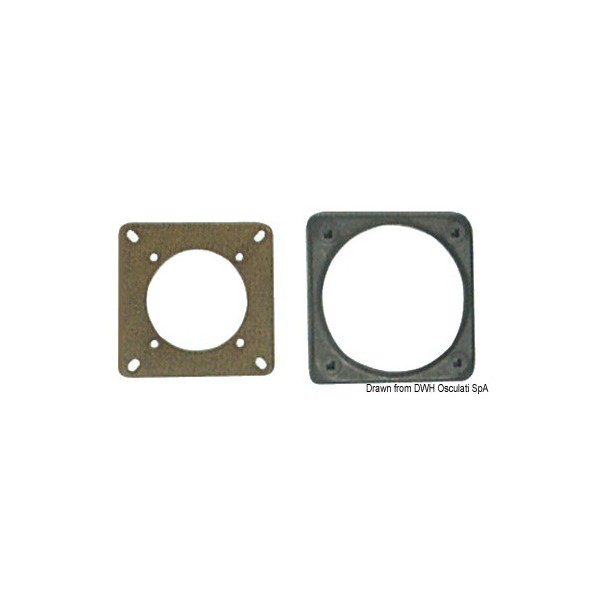 Flangia p.timoneries idraulica Ultraflex quadrata  - N°3 - comptoirnautique.com