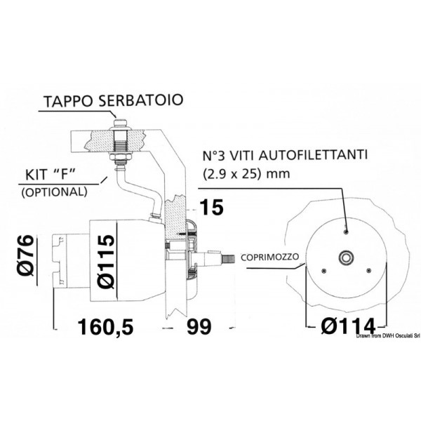 Retro-Kolbenpumpe UP45-1R - N°2 - comptoirnautique.com 