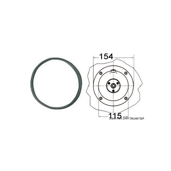 Bride p.timoneries hydrauliques Ultraflex ronde  - N°1 - comptoirnautique.com