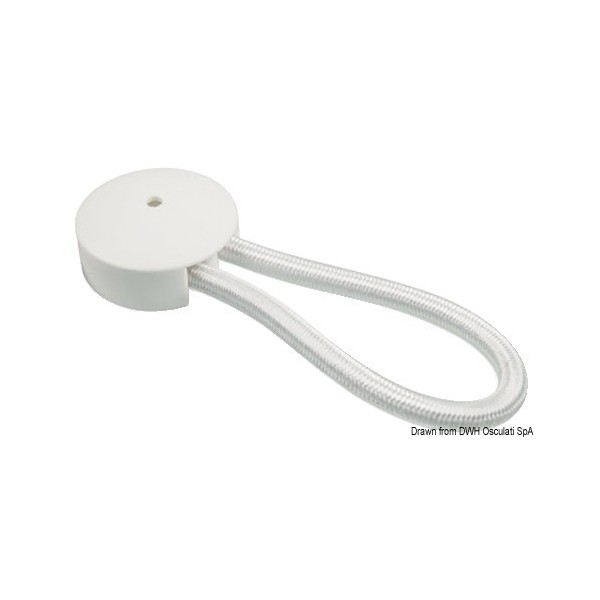 Gancio elastico bianco 80 mm - N°1 - comptoirnautique.com