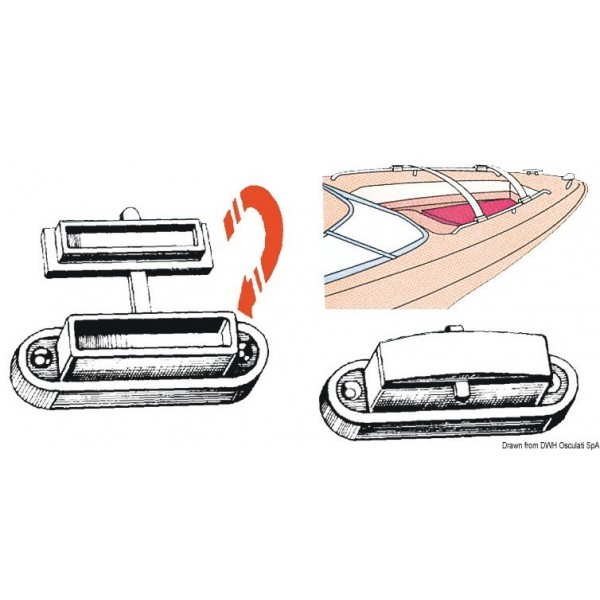 Tappo in ottone cromato per teloni 67x14 mm - N°1 - comptoirnautique.com