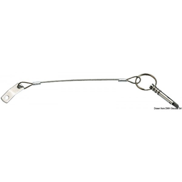 Piastra portacavi in acciaio inox con cavo di sicurezza pieghevole - N°1 - comptoirnautique.com