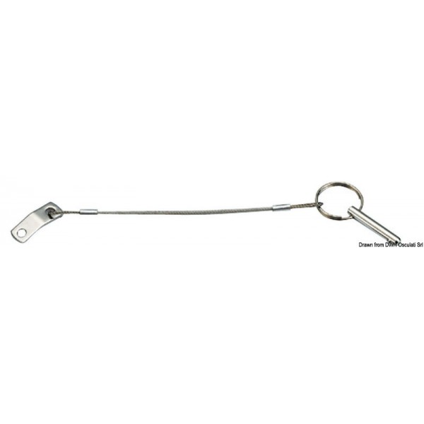 Piastra portacavi in acciaio inox con perno a sfera - N°1 - comptoirnautique.com