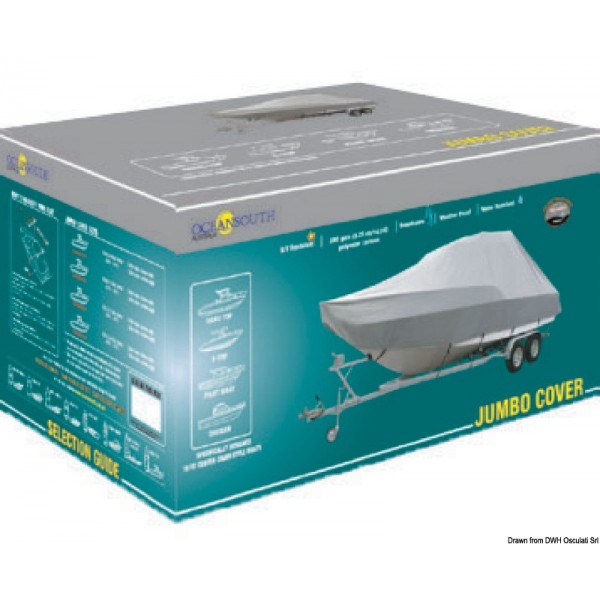 Telone Jumbo grigio su misura 580/640 cm - N°2 - comptoirnautique.com