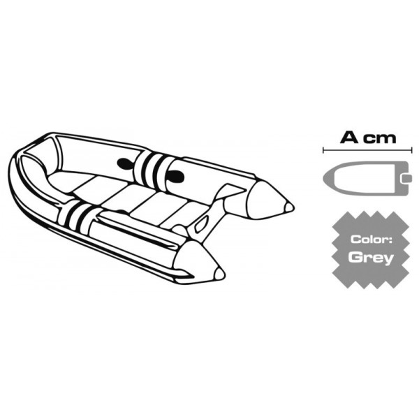 Cobertura de barco cinzenta 240/320 cm 300D - N°2 - comptoirnautique.com