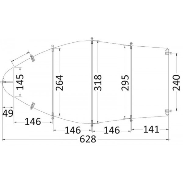 Telone universale 518/579 x 230 cm grigio 300D - N°2 - comptoirnautique.com