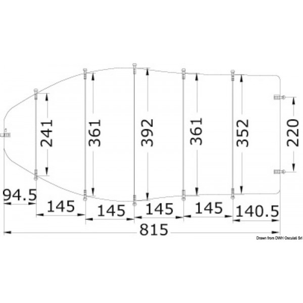 Telone universale 700/780 x 270 cm grigio 300D - N°2 - comptoirnautique.com