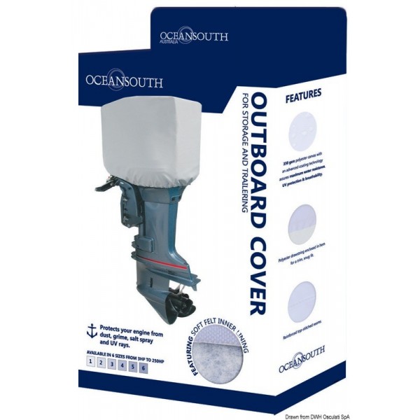 Cofano grigio 2/4HP off-a bordo 2/4 tempi Oceansouth  - N°2 - comptoirnautique.com