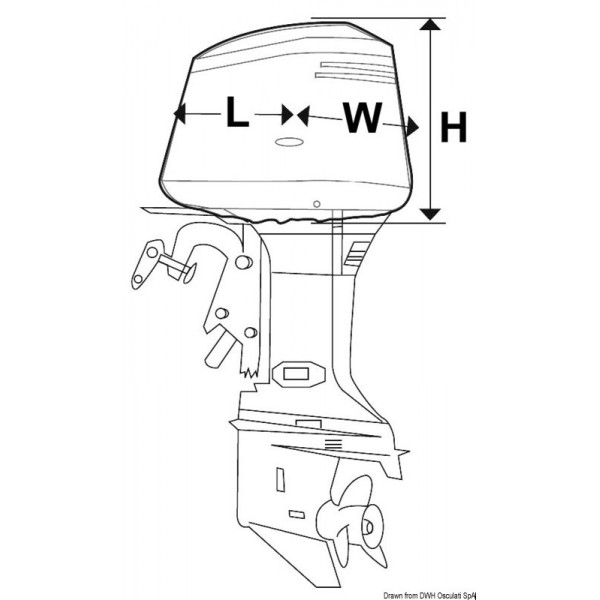 Cofano grigio 2/4HP off-a bordo 2/4 tempi Oceansouth  - N°3 - comptoirnautique.com