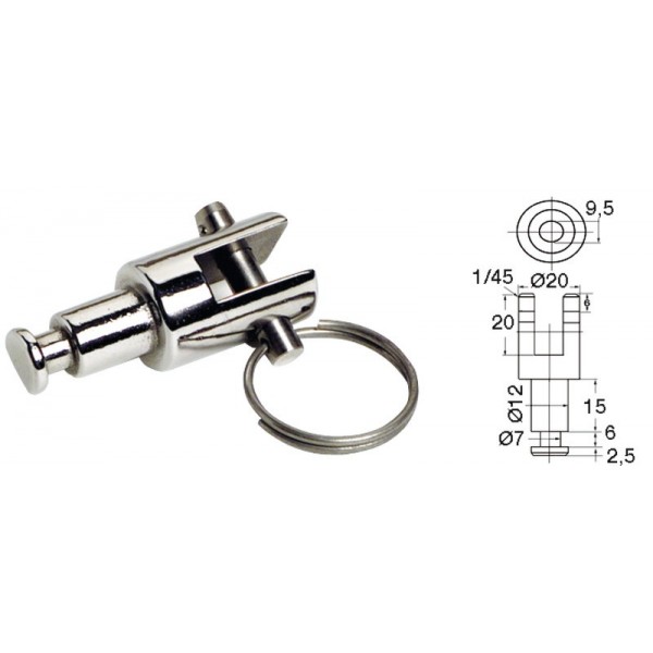 Platino AISI316 f. oarlocks - N°1 - comptoirnautique.com