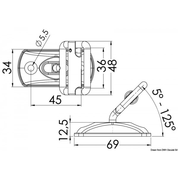 Piastra/fibbia per cinghie max 30 mm - N°2 - comptoirnautique.com