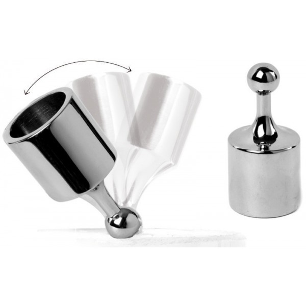 Straight cap AISI316 for tube mounting 25 mm - N°1 - comptoirnautique.com