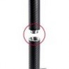 Palo in carbonio rimovibile per tetti 90/181 cm