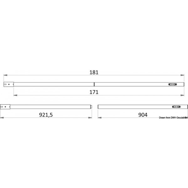 Abnehmbarer Karbonpfosten f. Schirme 90/181 cm - N°3 - comptoirnautique.com