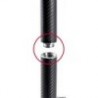 Removable carbon post for roofs 110/231 cm