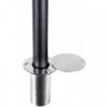 Straight flush-mounted socket for carbon post Ø 50 mm - N°3 - comptoirnautique.com 