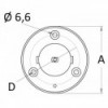 Tomada embutida com inclinação de 6° para poste de carbono Ø 50 mm - N°4 - comptoirnautique.com
