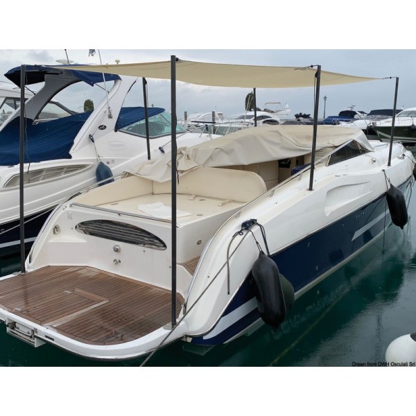 Poteau fixe en carbone pour bimini 170 cm  - N°4 - comptoirnautique.com 