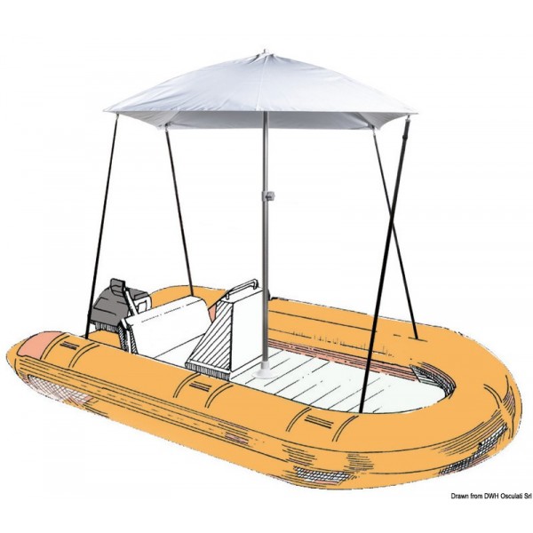 Bimini dobrável PARASOL para barco branco - N°2 - comptoirnautique.com