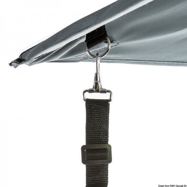 Bimini PARASOL pieghevole barca bianco - N°4 - comptoirnautique.com