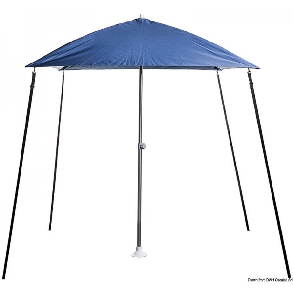 Bimini PARASOL pliable p. bateau blue navy  - N°1 - comptoirnautique.com