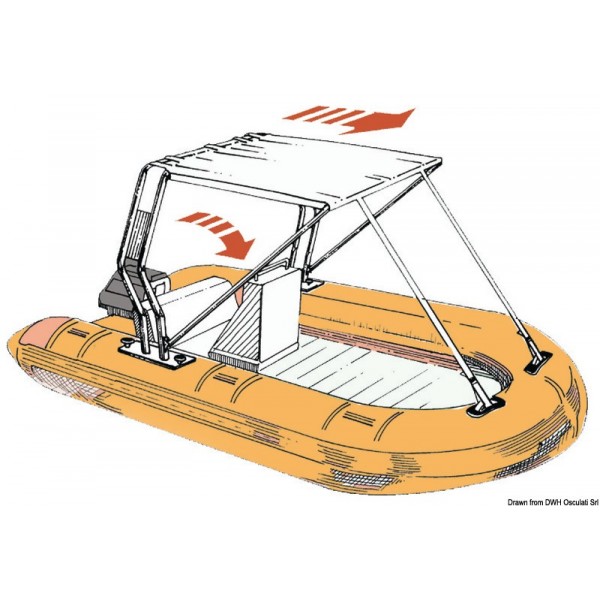 Tenda telescopica bianca 120 x 145 cm - N°1 - comptoirnautique.com
