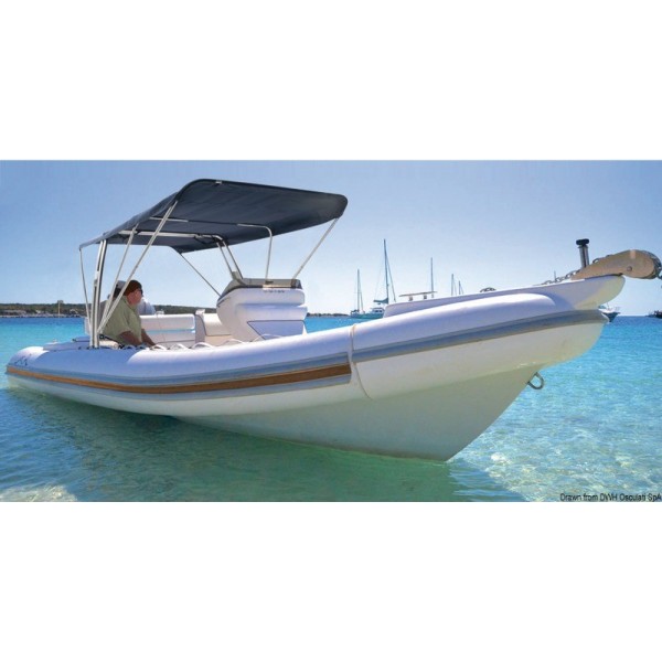 Roll-Bar avec bimini pliante 155x330 cm - N°3 - comptoirnautique.com