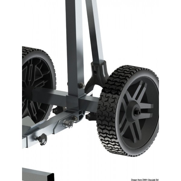 Motorized transport cart with folding wheels - N°3 - comptoirnautique.com 
