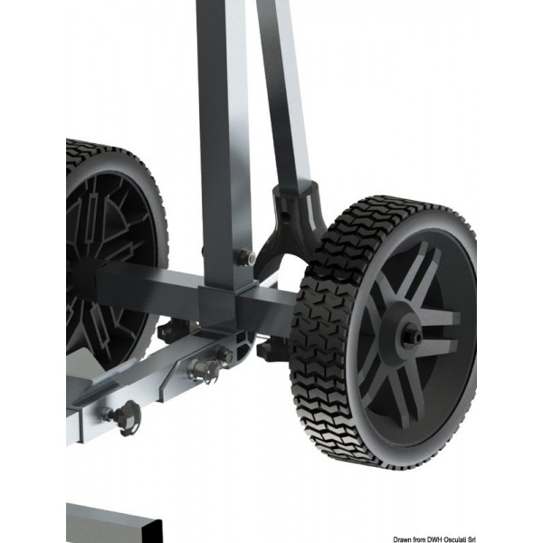 Motorized transport cart with folding wheels - N°3 - comptoirnautique.com