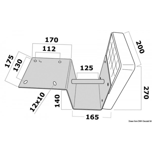 Support moteur à bascule p.plate-forme 15 HP  - N°2 - comptoirnautique.com