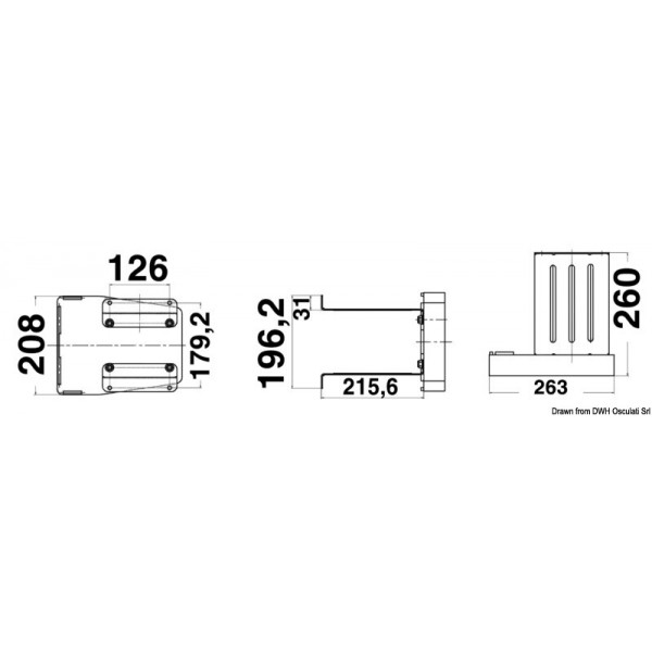 Heavy-duty wall-mounted motor mount - N°2 - comptoirnautique.com