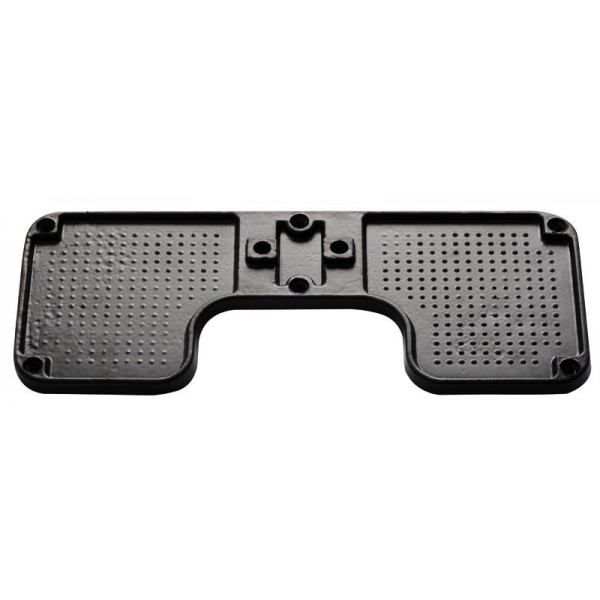 Piastra di poppa in alluminio 260x110 mm - N°1 - comptoirnautique.com