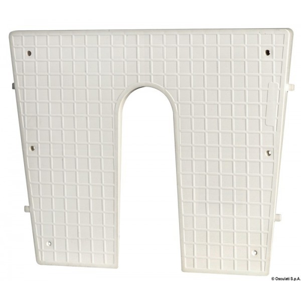Piastra di poppa bianca 420x340 mm - N°1 - comptoirnautique.com