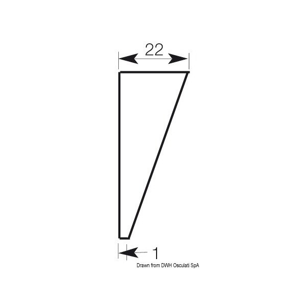 Piastra di poppa bianca 420x340 mm - N°2 - comptoirnautique.com