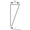 Piastra di poppa bianca 420x340 mm - N°2 - comptoirnautique.com