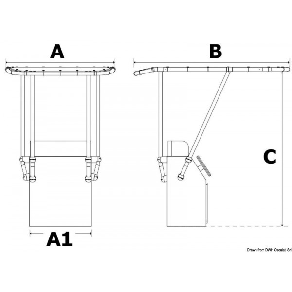 T-Top professionell in alluminio 2000x1400 mm  - N°4 - comptoirnautique.com
