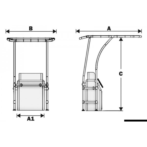T-Top professionale in lega leggera  - N°3 - comptoirnautique.com