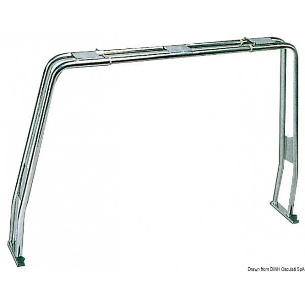 -Barra antivuelco plegable de acero inoxidable para embarcaciones 125 220 cm - N°1 - comptoirnautique.com