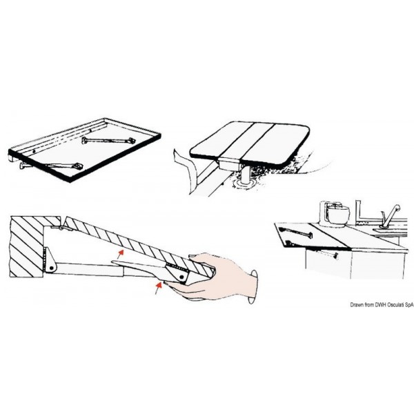 Supporto per tavolo pieghevole Rakego 60 kg 23/35 mm - N°2 - comptoirnautique.com