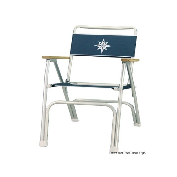 Beach folding chair navy blue - N°1 - comptoirnautique.com 