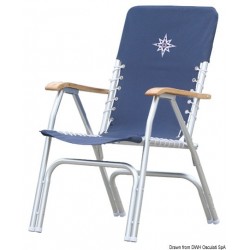 Deck folding chair navy blue