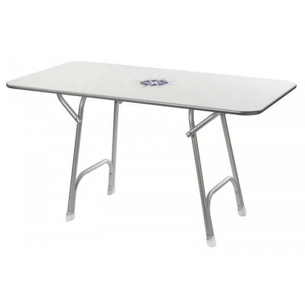 Mesa retangular dobrável de alta qualidade 130x73cm - N°1 - comptoirnautique.com