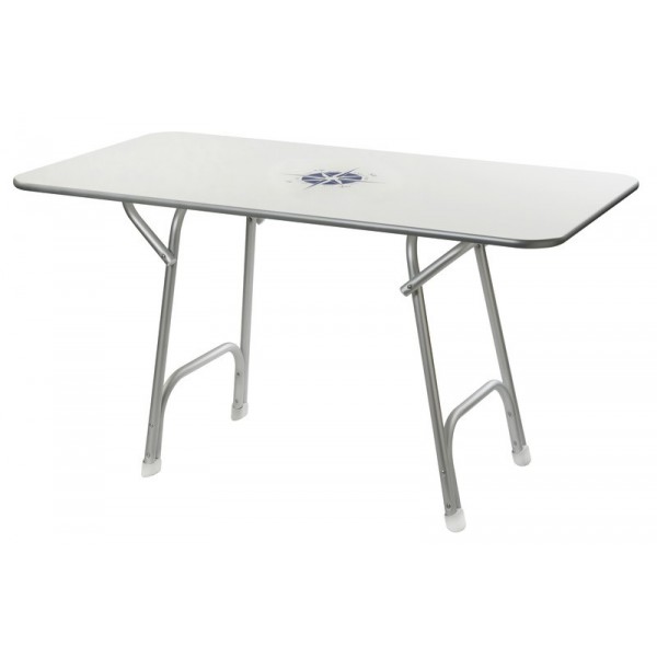 Table pliante haute qualité rectangulaire 130x73cm  - N°1 - comptoirnautique.com 