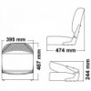 Asiento plegable con cojín de vinilo arena - N°2 - comptoirnautique.com
