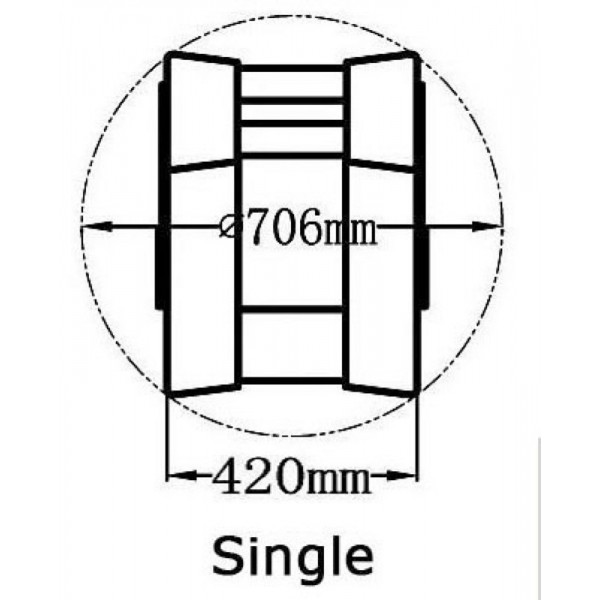 dimensions Siège Reverso simple avec dossier pivotant - N°1 - comptoirnautique.com