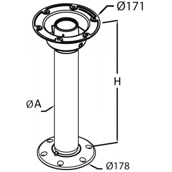 Foot for all Tread Lock tables 685 mm - N°2 - comptoirnautique.com