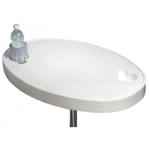 Tavolo ovale in ABS bianco 77x51 cm - N°1 - comptoirnautique.com